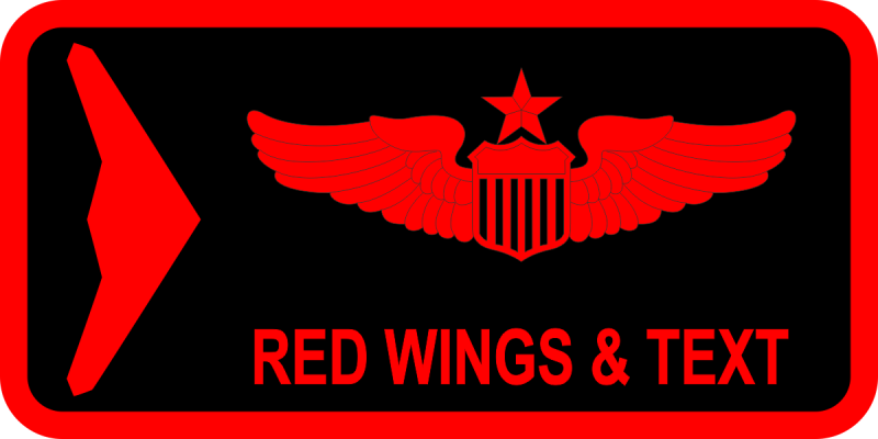 753 TEG Det 1 B-21 Black/Red Name Tag