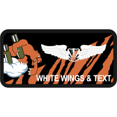 Image for 489 ATKS Black & Orange Tiger Stripe Name Tag