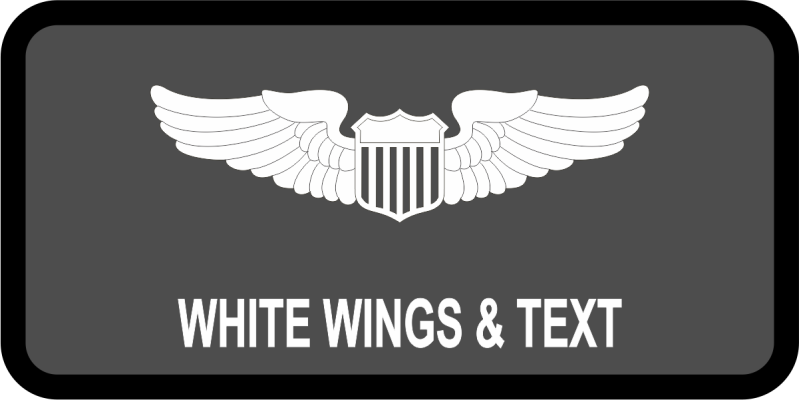 22 ATKS Dk Gray B/G Name Tag