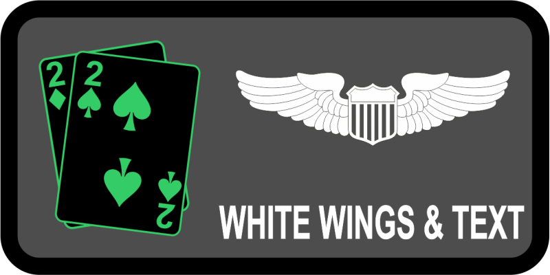 22 ATKS Dk Gray B/G with Cards Name Tag