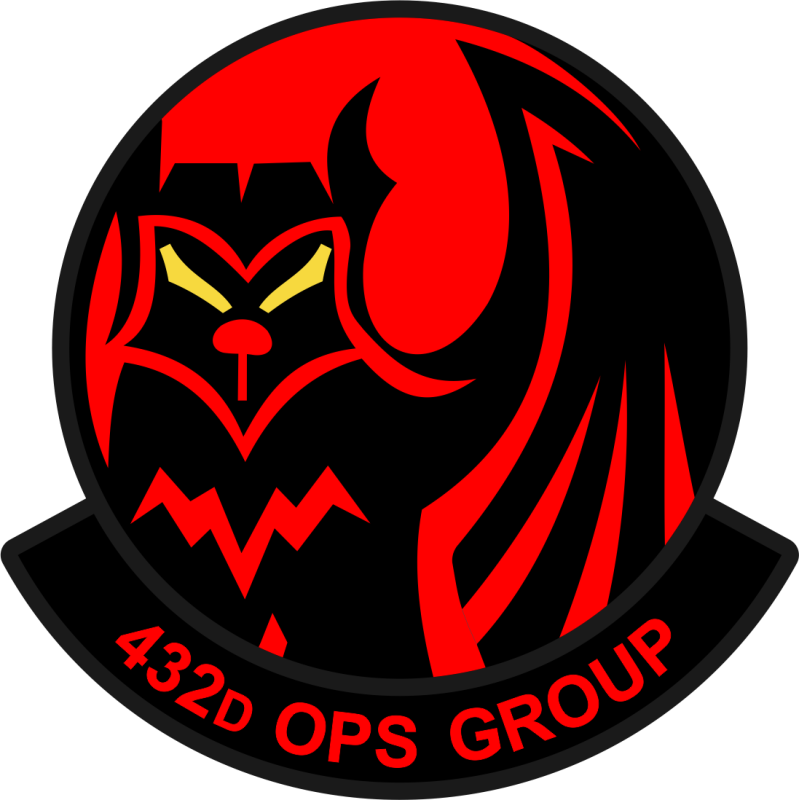 432 OG Stylized Owl Black & Red Patch