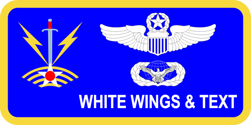 612 AOC Sword/Bolt Blue Name Tag 