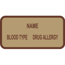 Image for 55 RQS Blood Type Name Tag