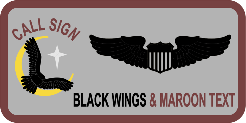 55 RQS M-Th Call Sign Black Hawk Name Tag 2025