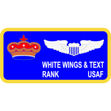 Image for 3 AS Crown Blue Two Lines of Text For Jacket  Name Tag