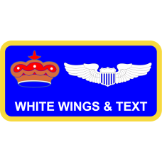 Image for 3 AS Crown Blue Name Tag