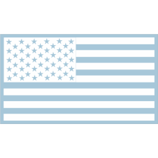 Image for 326 AS American Flag White-Out with Blue Patch