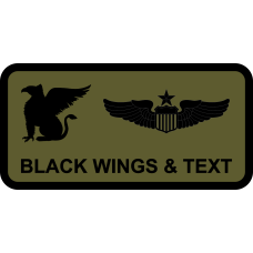 Image for 859 SOS Black Griffin Name Tag