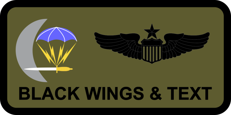 919 SOSS Parachute/Sword/Moon Name Tag