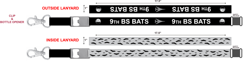 9 BS Bats Lanyard