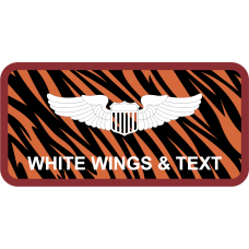 Image for 418 FLTS Orange/Black Tiger Stripe Name Tag