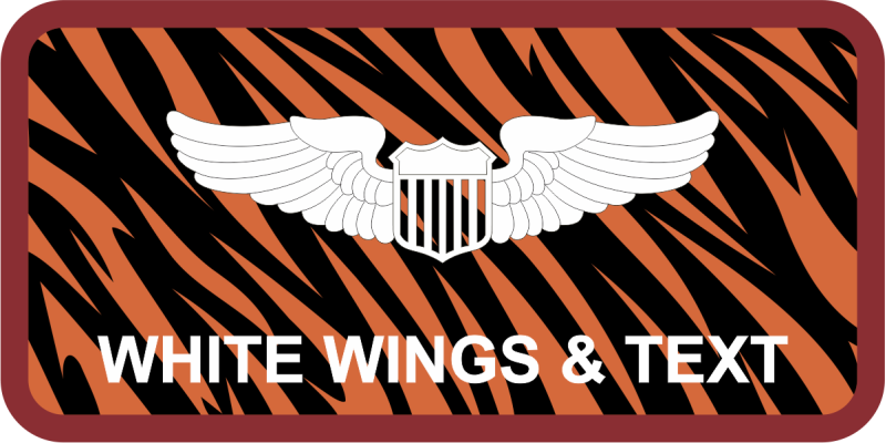 418 FLTS Orange/Black Tiger Stripe Name Tag