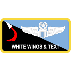 Image for 412 OG Red Deltoid Yellow Border Name Tag