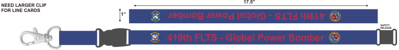 419 FLTS Global Power Bomber Lanyard