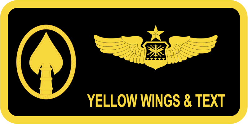 USSOCOM Det 1 Black/Yellow Name Tag