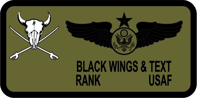 37 HS OD Green Bison Name Tag