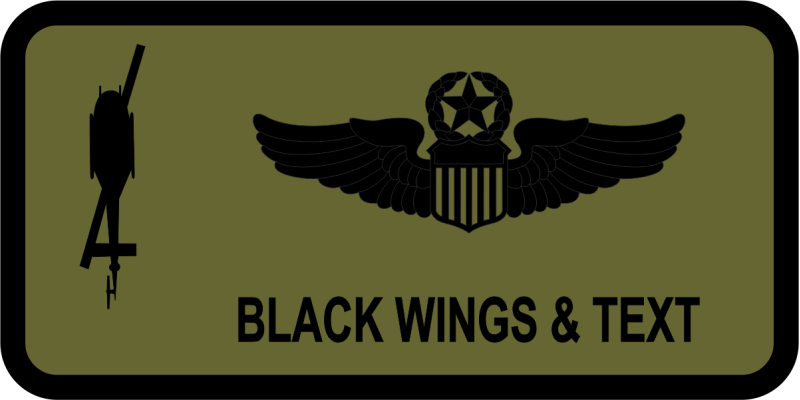 37 HS OD Green UH-1 Name Tag