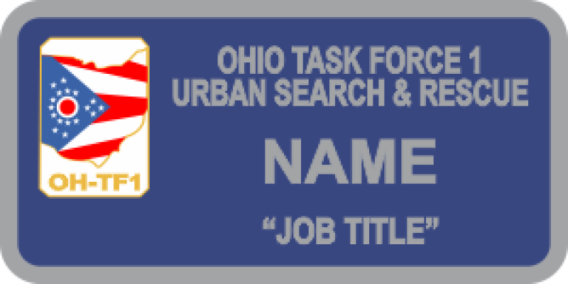 Ohio Task Force 1 Ohio Flag Logo Name Tag