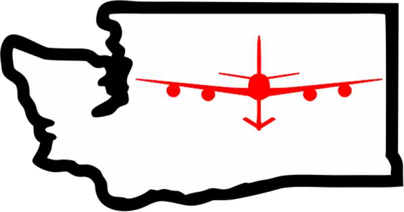 93 ARS WA State Outline Red KC-135 White B-G Black Border Pocket Tab