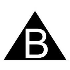 Image for 92 ARW "B" Triangle Black & White Patch