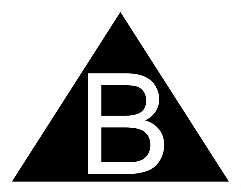 92 ARW "B" Triangle Black & White Patch