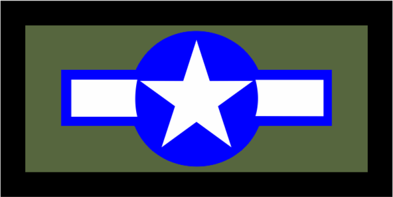 384 ARS USAF Roundel Star Dark Green Pocket Tab