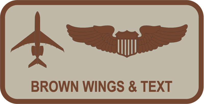 430 EECS E-11A Desert Name Tag 