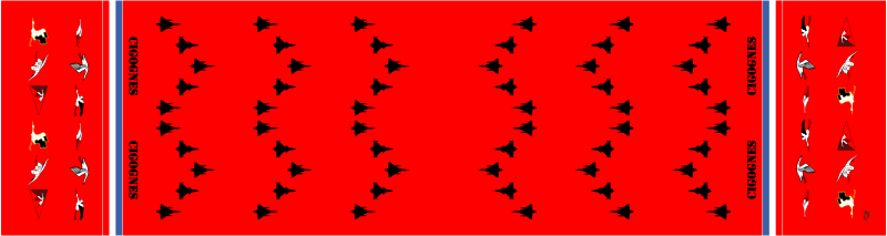Cigognex 25 Red Flight Scarf, France