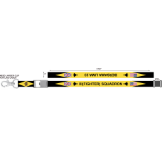 Image for RAF Coningsby XI Fighter Sq Black/Yellow Lanyard