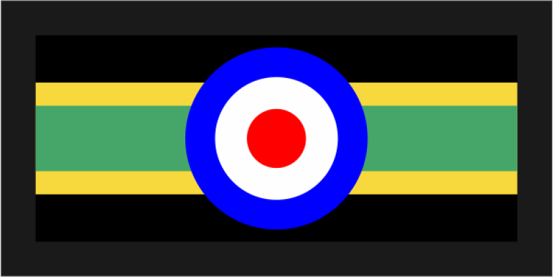 RAF Coningsby XI Fighter Sq Roundel Blue/White & Red Pocket Tab