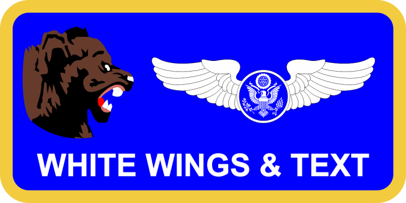 HQ PACAF IG Bearcat Blue Name Tag