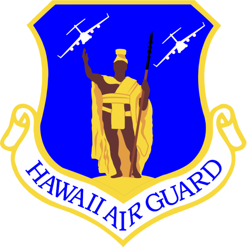 204 AS King Kamehameha Hawaii Air Guard Full Color Patch PVC