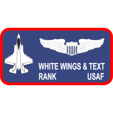 Image for F-35A Demo Team Top View F-35 Name Tag