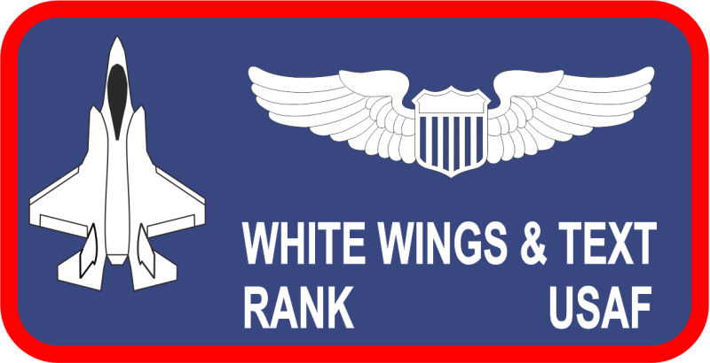 F-35A Demo Team Top View F-35 Name Tag