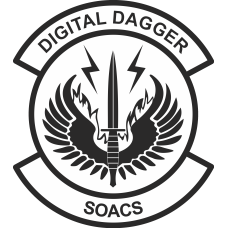 Image for AFSOC SOACS 20" Black & White Sticker