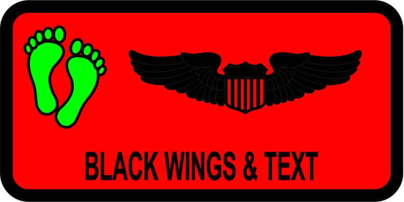 512 RQS Green Feet Logo Name Tag 