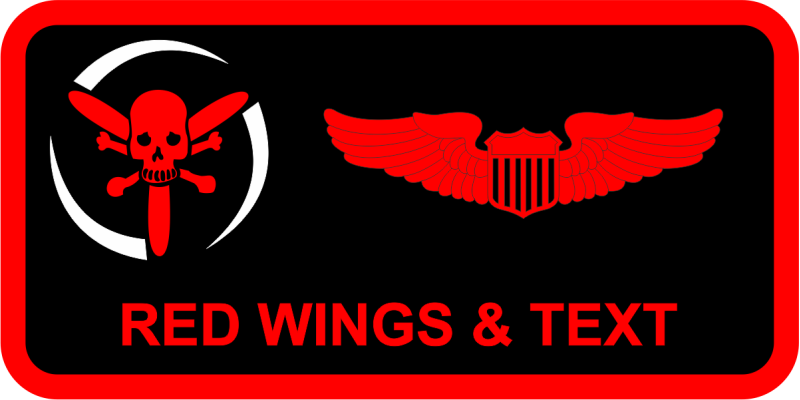 512 RQS Skull with Bombs Name Tag 