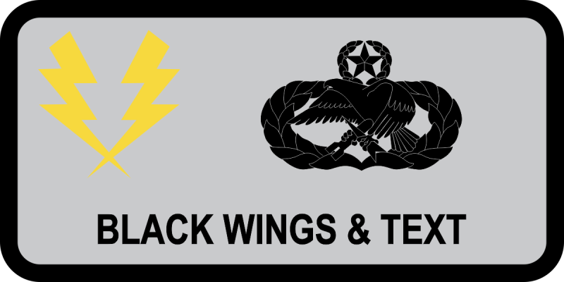 47 STUS Gray B-G Name Tag