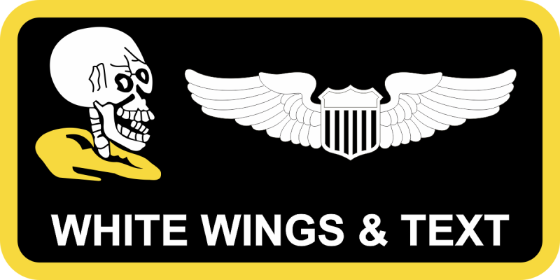 86 FTS Skull Name Tag