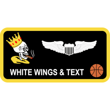 Image for 86 FTS Skull w/Crown, Cigar Name Tag