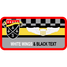 Image for 434 FTS Gray/Black Checks Name Tag