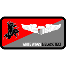 Image for 47 STUS Red/Gray Horse Head Name Tag