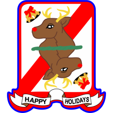 Image for 434 FTS Happy Holidays Reindeer Patch