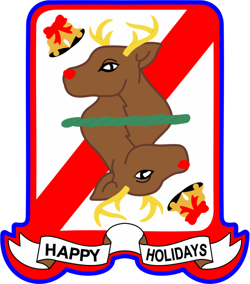 434 FTS Happy Holidays Reindeer Patch