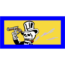 Image for 85 FTS Yellow B-G Skull Top Hat Pocket Tab