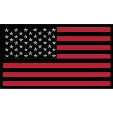 Image for 434 FTS American Flag Red/Black/Gray Patch