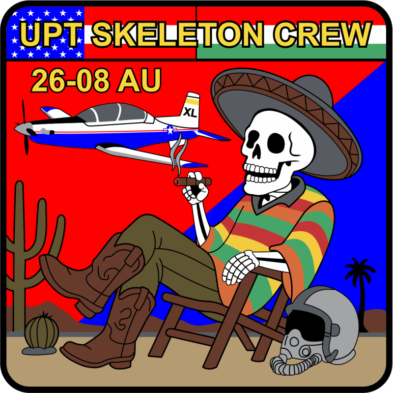 47 STUS XL Class 26-08 AU UPT Skeleton Crew Red/Blue Patch