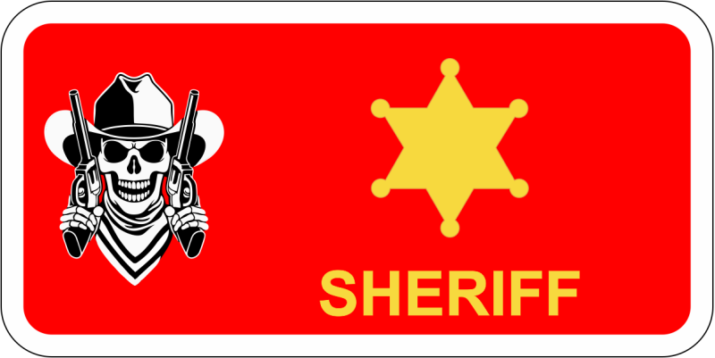 56 OSS Sheriff Name Tag