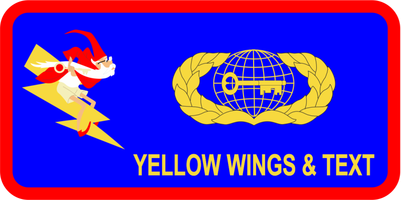 56 OSS Wizard with Bolt Name Tag