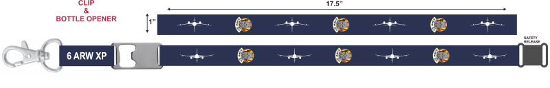 6 ARW XP Blue Lanyard